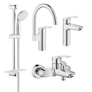 Комплект змішувачів для ванної кімнати і кухні Grohe Eurosmart New UA123248MK №1