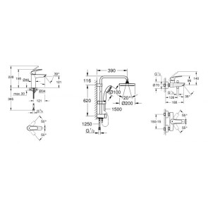 Комплект смесителей для ванной комнаты Grohe Eurosmart New UA123389M0 №8