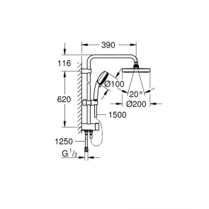 Комплект змішувачів для ванної кімнати Grohe BauEdge New UA12336TS0 №4