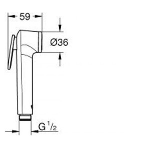 Лейка гигиенического душа Grohe Tempesta-F Trigger Spray 27512001 №3