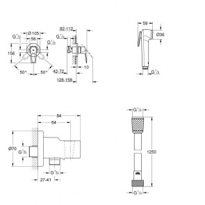 Комплект гігієнічного душу Grohe BauLoop New UA11104201 №2