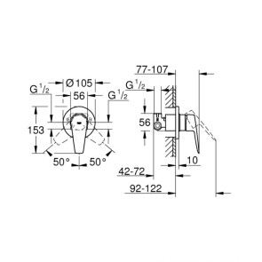 Комплект гігієнічного душу Grohe BauEdge New UA28512002 №5