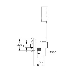 Душевой набор с держателем для скрытого монтажа Grohe Euphoria Cosmopolitan 26404000 №2