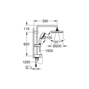 Душова система з перемикачем Grohe New Tempesta Rustic System 27399002 №3