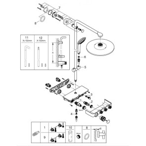 Душевая система с термостатом для ванны Grohe Euphoria SmartControl System 26507AL0 №3