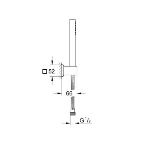 Душовий набір з тримачем, 1 режим струменю Grohe Euphoria Cube+ 27889000 №2