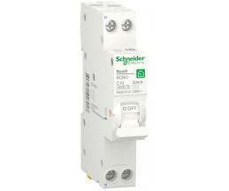 Диференційний автомат 6kA 1M 1P+N 10A C 30mA АC, Resi9 Schneider Electric R9D87610