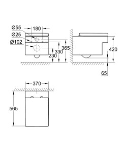 Підвісний унітаз Grohe Eurocube 39244000 №2