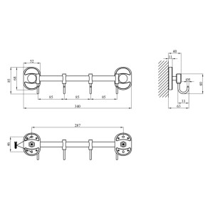 Крючок для ванной комнаты Kroner KRM Elbe - ACC2914-4 №2