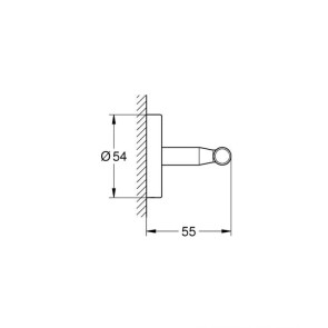 Крючок для халата Grohe Bau Cosmopolitan Neutral 40461001 №2