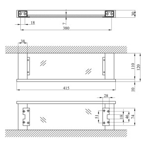 Полка для ванной комнаты Kroner KRP Edelstahl Kubus - SCH3907 №2