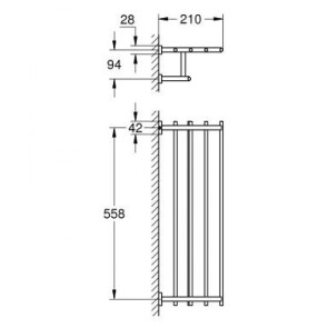 Полочка для полотенец Grohe Essentials Cube New 40512001 №3