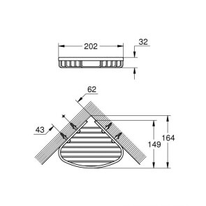 Полочка-решетка Grohe Bau Cosmopolitan Neutral 40664001 №2