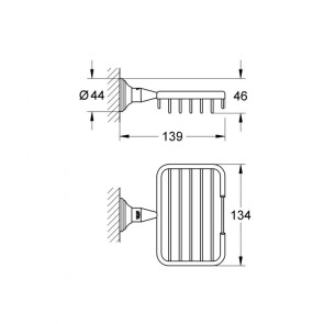 Полочка-решетка Grohe Essentials Authentic 40659001 №2