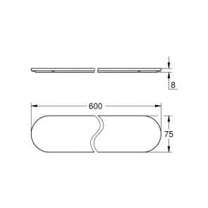 Стеклянная полочка Grohe Selection 41057000 №3