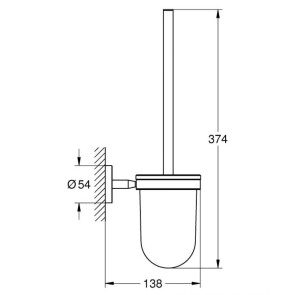 Туалетний йоржик у комплекті Grohe Bau Cosmopolitan Neutral 40463001 №2