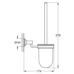 Туалетний йоржик у комплекті Grohe Essentials Authentic 40658001 №2