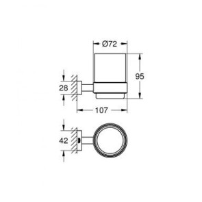 Стакан для зубных щеток Grohe Essentials Cube New 40755001 №2