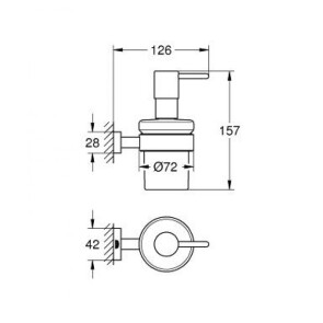 Дозатор рідкого мила Grohe Essentials Cube New 40756001 №2