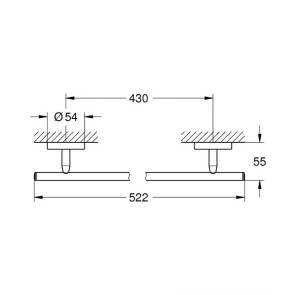 Тримач для рушників Grohe Bau Cosmopolitan Neutral 40459001 №2