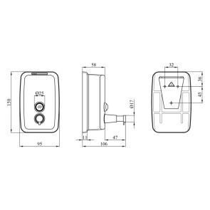 Диспенсер для рідкого мила Kroner KRM Rizze - ACC405-5 №2