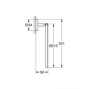 Кільце для рушника Grohe Bau Cosmopolitan Neutral 40460001 №2