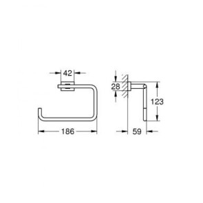 Полотенцедержатель Grohe Essentials Cube New 40510001 №2