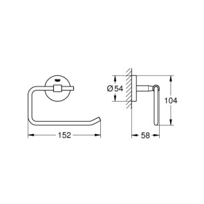 Тримач для туалетного паперу Grohe Bau Cosmopolitan Neutral 40457001 №2