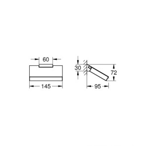 Тримач для туалетного паперу Grohe Selection Cube 40781000 №3