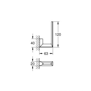 Держатель для запасного рулона туалетной бумаги Grohe Selection Cube 40784000 №2