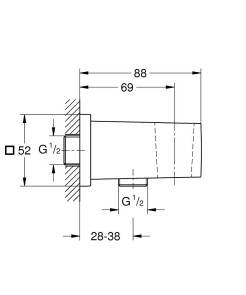 Шлангове підключення з тримачем Grohe Euphoria Cube 26370000 №4