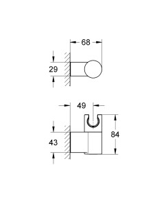 Настінний тримач для ручного душу Grohe Rainshower neutral 27055000 №2