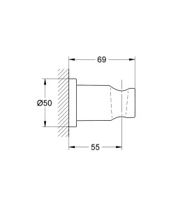 Настінний тримач для ручного душу Grohe Rainshower neutral 27074AL0 №3