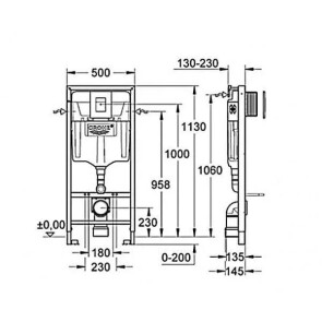 Система инсталляции для унитаза 4 в 1 Grohe Rapid SL 38772001+37131000 №2