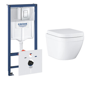 Комплект інсталяції з унітазом 4 в 1 Grohe Euro Ceramic Bundle UA39206CB0 №1