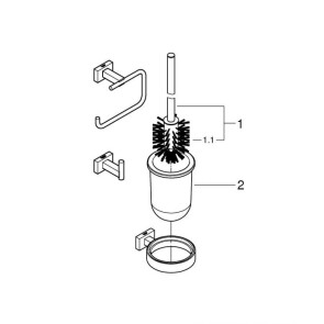 Набір аксесуарів 3 в 1 Grohe Essentials Cube New 40757001 №2