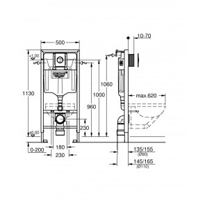 Система інсталяції для унітазу 3 в 1 Grohe Rapid SL 39581000 №2