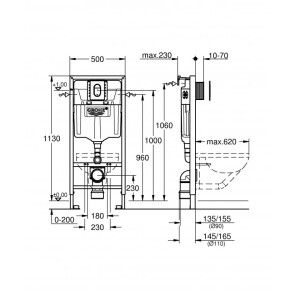 Система інсталяції для унітазу 3 в 1 Grohe Rapid SL 39503000 №2