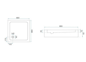 Душевой Поддон REA Savoy 80х80 Белый REA-K1906 №5