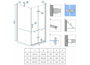 Душова Кабіна REA Molier Хром 80x80 KPL-6367-8534 №5