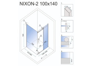 Душевая Кабина REA Nixon 100x140 L KPL-K5014-K5006 №7