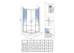 Душевая Кабина Rea LOOK 90X90 Хром REA-K7905 №6