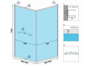 Душова Кабіна REA Space In 90x90 Чорний REA-K8881 №8