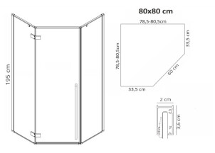 Душевая Кабина REA 80x80 Черный Мат REA-K6900 №8