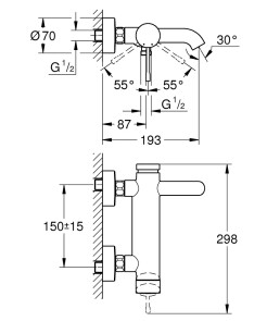 Смеситель для ванны Grohe Essence New 33624GN1 №2