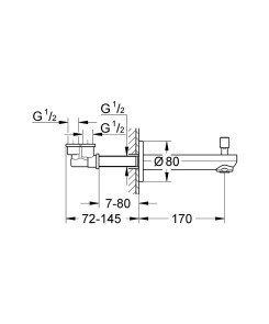 Излив для ванны Grohe Eurosmart Cosmopolitan 13262000 №2