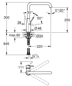 Змішувач для кухні GROHE Essence 30505KF0 №4