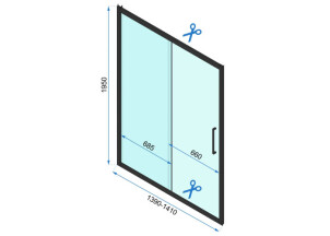 Душові Двері REA Rapid Slide 140 Золото REA-K5616 №5