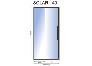 Душові Двері REA Solar 140 Чорний Мат REA-K6359 №5