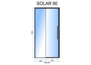 Душові Двері REA Solar 90 Чорний Мат REA-K6319 №3